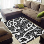 Aotearoa Maori Kowhaiwhai Area Rug Kiwikiwi Puhoro and Patiki