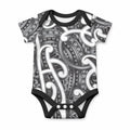 Aotearoa Maori Kowhaiwhai Baby Onesie Kiwikiwi Puhoro and Patiki