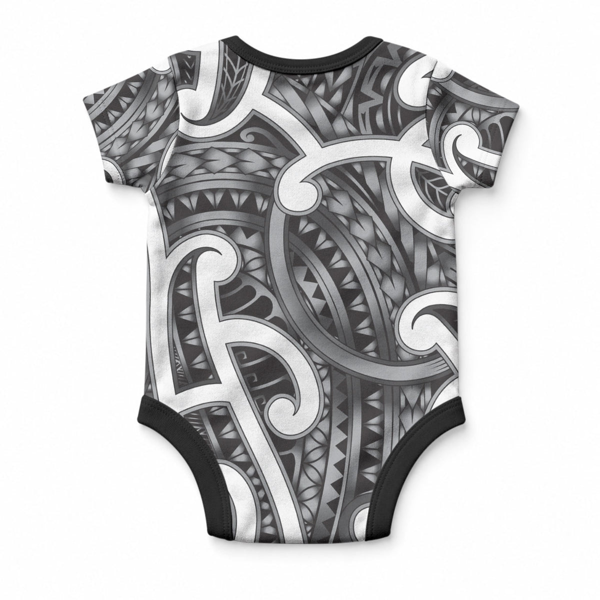 Aotearoa Maori Kowhaiwhai Baby Onesie Kiwikiwi Puhoro and Patiki