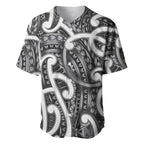 Aotearoa Maori Kowhaiwhai Baseball Jersey Kiwikiwi Puhoro and Patiki