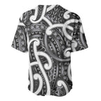 Aotearoa Maori Kowhaiwhai Baseball Jersey Kiwikiwi Puhoro and Patiki