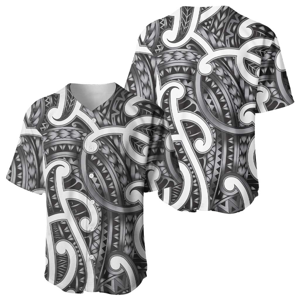 Aotearoa Maori Kowhaiwhai Baseball Jersey Kiwikiwi Puhoro and Patiki