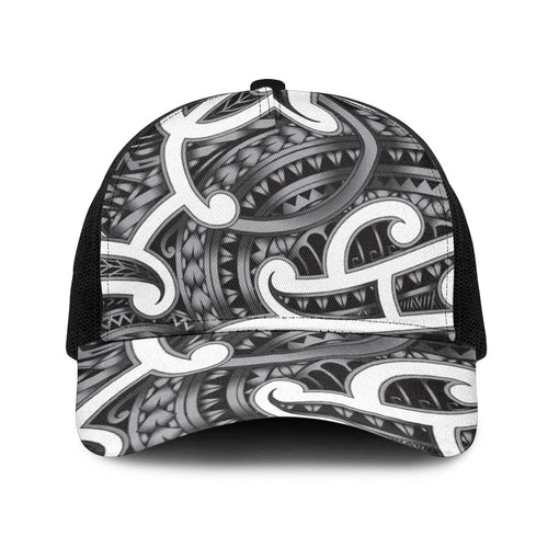 Aotearoa Maori Kowhaiwhai Baseball Net Cap Kiwikiwi Puhoro and Patiki