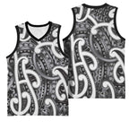 Aotearoa Maori Kowhaiwhai Basketball Jersey Kiwikiwi Puhoro and Patiki
