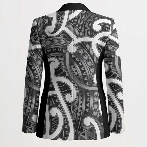 Aotearoa Maori Kowhaiwhai Blazer Kiwikiwi Puhoro and Patiki