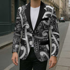 Aotearoa Maori Kowhaiwhai Blazer Kiwikiwi Puhoro and Patiki