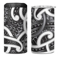 Aotearoa Maori Kowhaiwhai 4 in 1 Can Cooler Tumbler Kiwikiwi Puhoro and Patiki