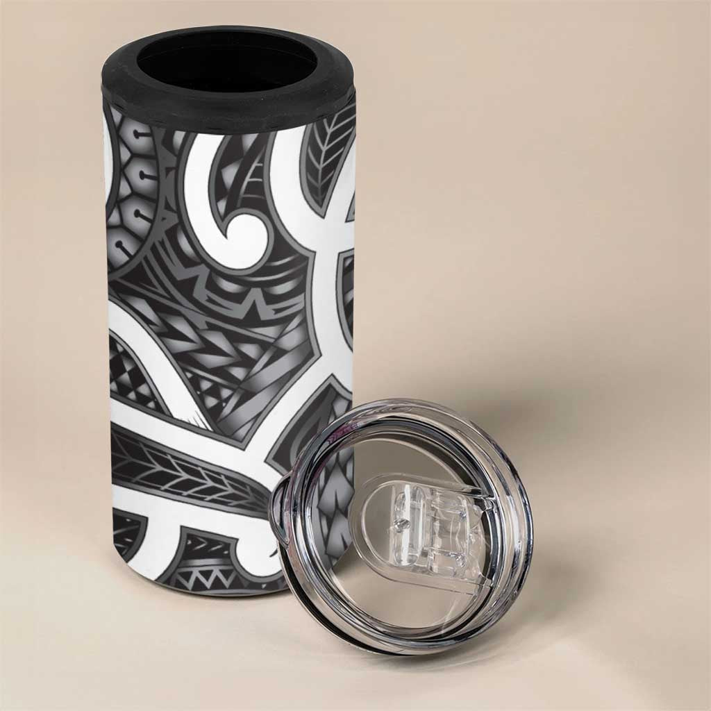 Aotearoa Maori Kowhaiwhai 4 in 1 Can Cooler Tumbler Kiwikiwi Puhoro and Patiki