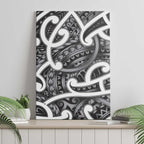 Aotearoa Maori Kowhaiwhai Canvas Wall Art Kiwikiwi Puhoro and Patiki