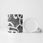 Aotearoa Maori Kowhaiwhai Ceramic Mug Kiwikiwi Puhoro and Patiki