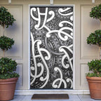 Aotearoa Maori Kowhaiwhai Door Cover Kiwikiwi Puhoro and Patiki