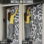 Aotearoa Maori Kowhaiwhai Door Cover Kiwikiwi Puhoro and Patiki