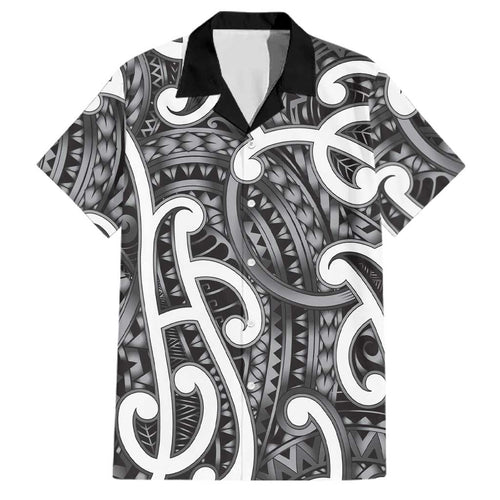 Aotearoa Maori Kowhaiwhai Family Matching Mermaid Dress and Hawaiian Shirt Kiwikiwi Puhoro and Patiki