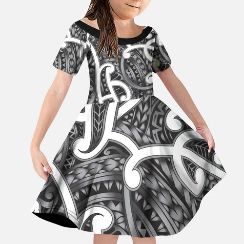 Aotearoa Maori Kowhaiwhai Family Matching Tank Maxi Dress and Hawaiian Shirt Kiwikiwi Puhoro and Patiki