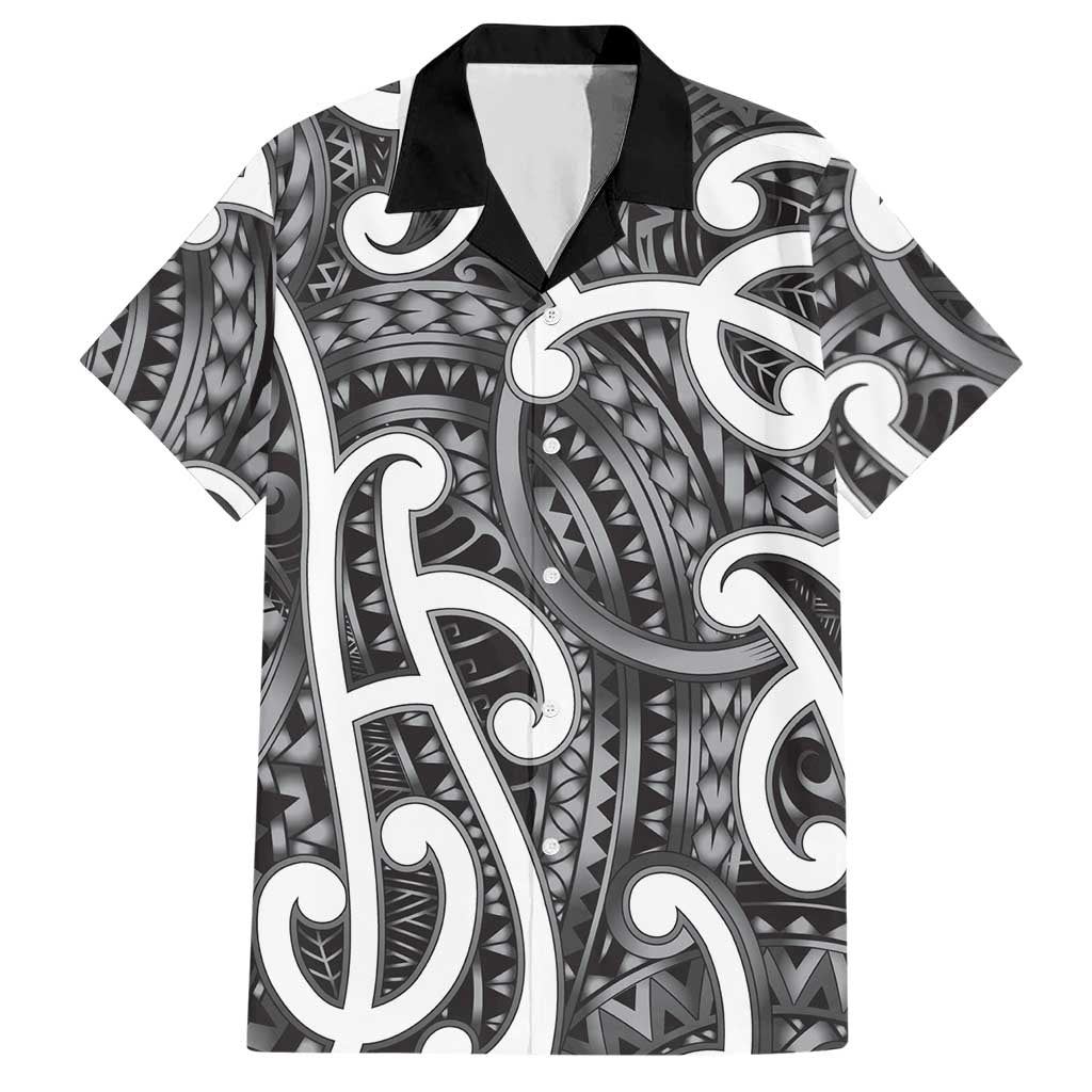 Aotearoa Maori Kowhaiwhai Hawaiian Shirt Kiwikiwi Puhoro and Patiki