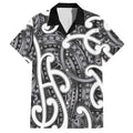Aotearoa Maori Kowhaiwhai Hawaiian Shirt Kiwikiwi Puhoro and Patiki