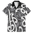 Aotearoa Maori Kowhaiwhai Hawaiian Shirt Kiwikiwi Puhoro and Patiki