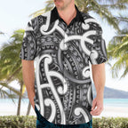 Aotearoa Maori Kowhaiwhai Hawaiian Shirt Kiwikiwi Puhoro and Patiki