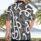 Aotearoa Maori Kowhaiwhai Hawaiian Shirt Kiwikiwi Puhoro and Patiki