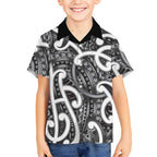 Aotearoa Maori Kowhaiwhai Hawaiian Shirt Kiwikiwi Puhoro and Patiki