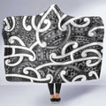 Aotearoa Maori Kowhaiwhai Hooded Blanket Kiwikiwi Puhoro and Patiki