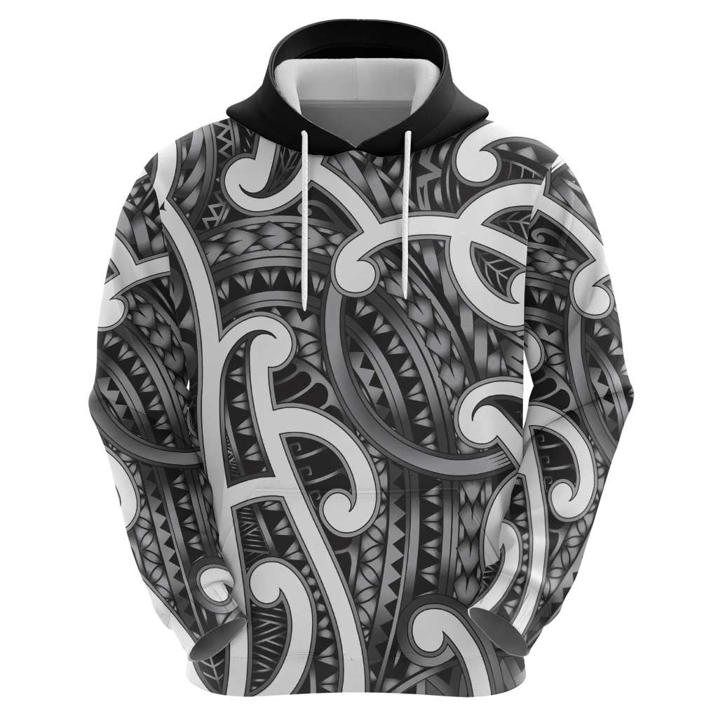Aotearoa Maori Kowhaiwhai Hoodie Kiwikiwi Puhoro and Patiki