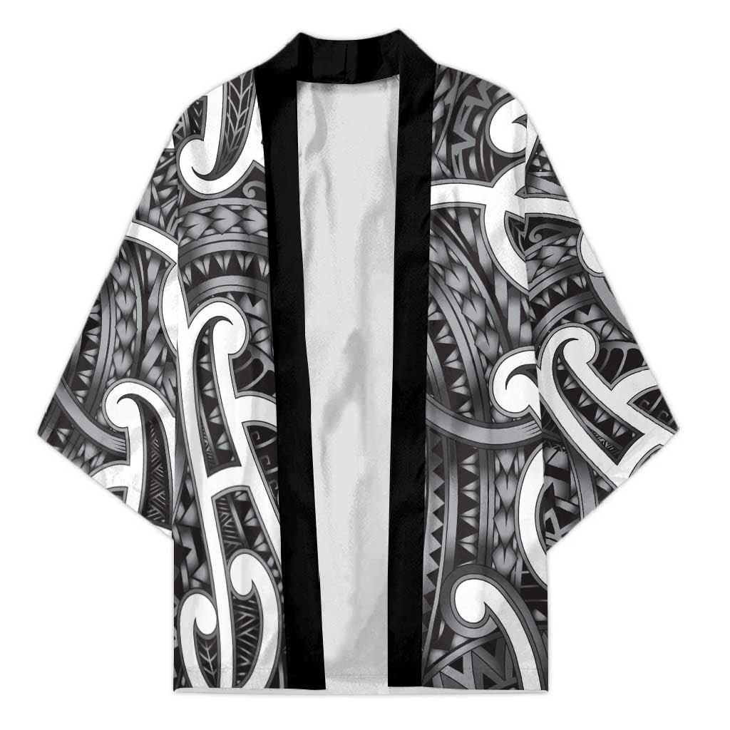 Aotearoa Maori Kowhaiwhai Kimono Kiwikiwi Puhoro and Patiki