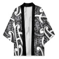 Aotearoa Maori Kowhaiwhai Kimono Kiwikiwi Puhoro and Patiki