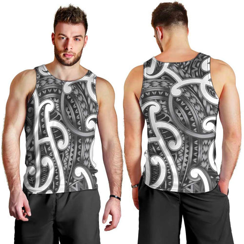 Aotearoa Maori Kowhaiwhai Men Tank Top Kiwikiwi Puhoro and Patiki