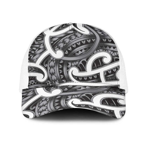 Aotearoa Maori Kowhaiwhai Mesh Trucker Cap Kiwikiwi Puhoro and Patiki