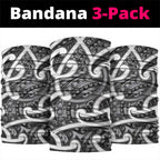 Aotearoa Maori Kowhaiwhai Neck Gaiter Kiwikiwi Puhoro and Patiki