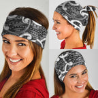 Aotearoa Maori Kowhaiwhai Neck Gaiter Kiwikiwi Puhoro and Patiki