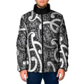 Aotearoa Maori Kowhaiwhai Padded Jacket Kiwikiwi Puhoro and Patiki