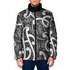 Aotearoa Maori Kowhaiwhai Padded Jacket Kiwikiwi Puhoro and Patiki
