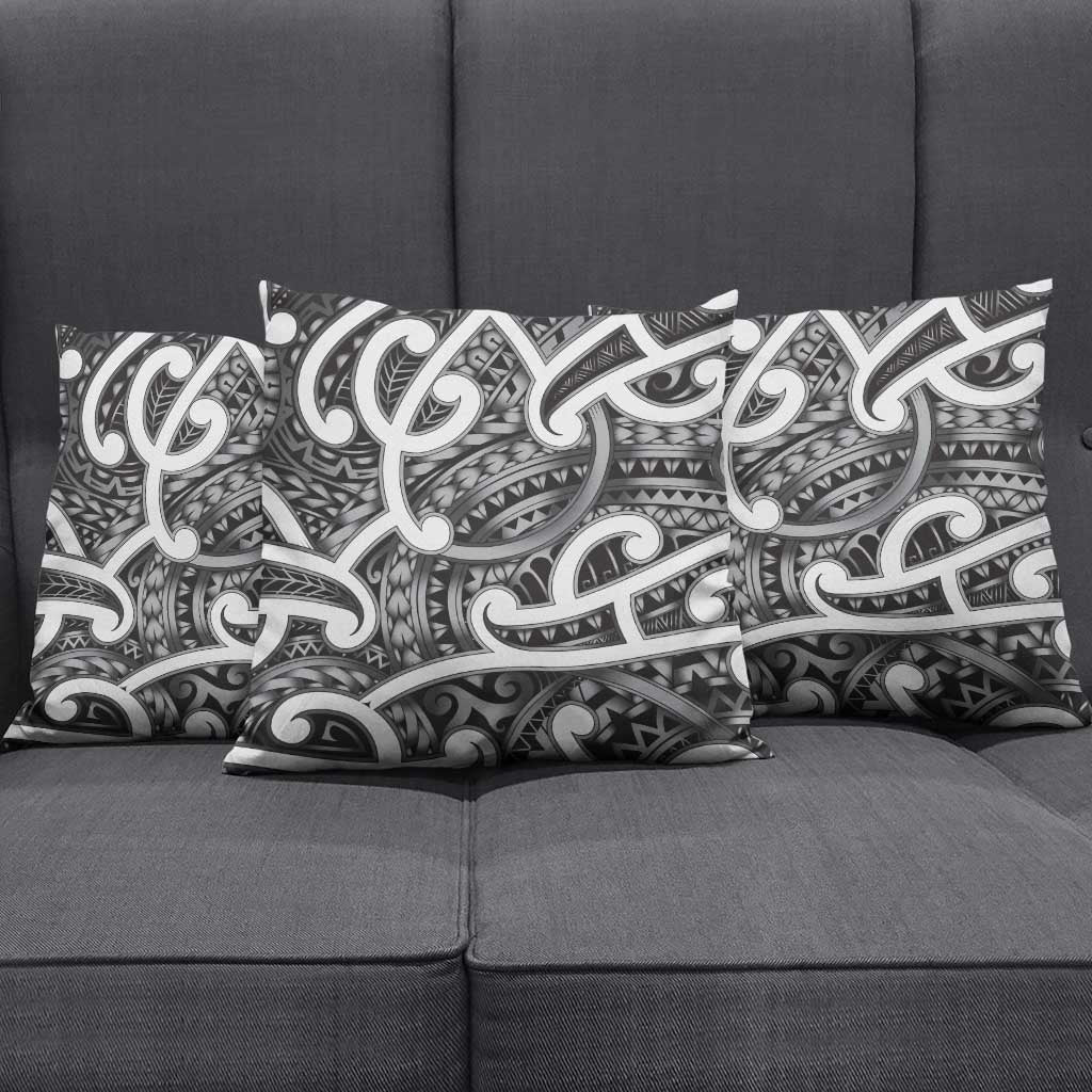 Aotearoa Maori Kowhaiwhai Pillow Cover Kiwikiwi Puhoro and Patiki