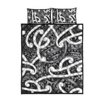 Aotearoa Maori Kowhaiwhai Quilt Bed Set Kiwikiwi Puhoro and Patiki