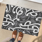Aotearoa Maori Kowhaiwhai Rubber Doormat Kiwikiwi Puhoro and Patiki