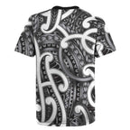 Aotearoa Maori Kowhaiwhai Rugby Jersey Kiwikiwi Puhoro and Patiki