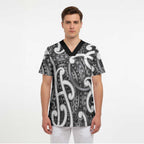 Aotearoa Maori Kowhaiwhai Scrub Top Kiwikiwi Puhoro and Patiki