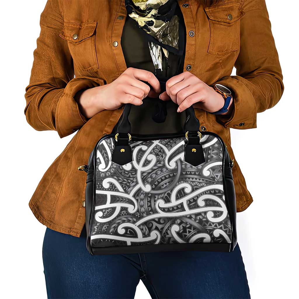 Aotearoa Maori Kowhaiwhai Shoulder Handbag Kiwikiwi Puhoro and Patiki
