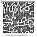 Aotearoa Maori Kowhaiwhai Shower Curtain Kiwikiwi Puhoro and Patiki