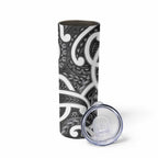 Aotearoa Maori Kowhaiwhai Skinny Tumbler Kiwikiwi Puhoro and Patiki