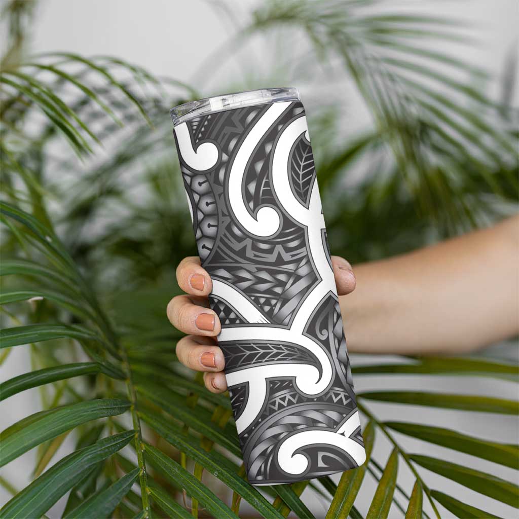 Aotearoa Maori Kowhaiwhai Skinny Tumbler Kiwikiwi Puhoro and Patiki