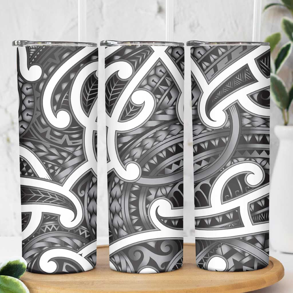 Aotearoa Maori Kowhaiwhai Skinny Tumbler Kiwikiwi Puhoro and Patiki
