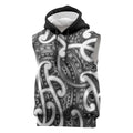 Aotearoa Maori Kowhaiwhai Sleeveless Hoodie Kiwikiwi Puhoro and Patiki