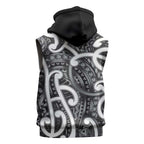 Aotearoa Maori Kowhaiwhai Sleeveless Zip Hoodie Kiwikiwi Puhoro and Patiki