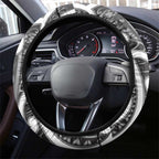 Aotearoa Maori Kowhaiwhai Steering Wheel Cover Kiwikiwi Puhoro and Patiki