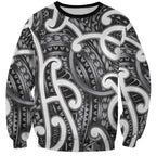 Aotearoa Maori Kowhaiwhai Sweatshirt Kiwikiwi Puhoro and Patiki