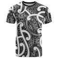 Aotearoa Maori Kowhaiwhai T Shirt Kiwikiwi Puhoro and Patiki