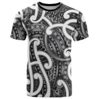 Aotearoa Maori Kowhaiwhai T Shirt Kiwikiwi Puhoro and Patiki